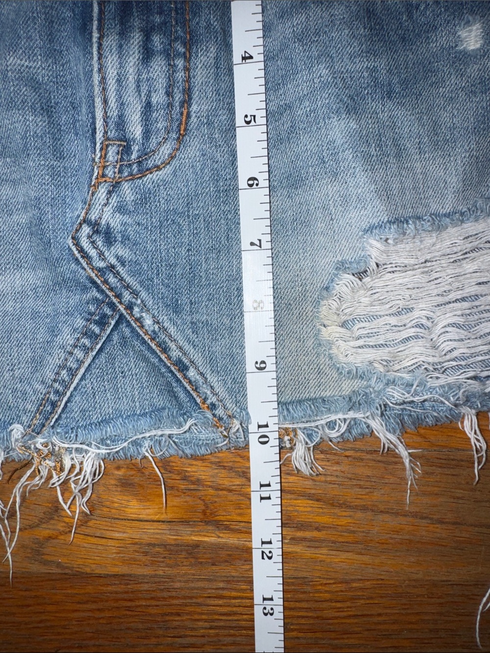 Vintage Hollister Light Blue Distressed Denim Mini Skirt - Picture 6 of 6